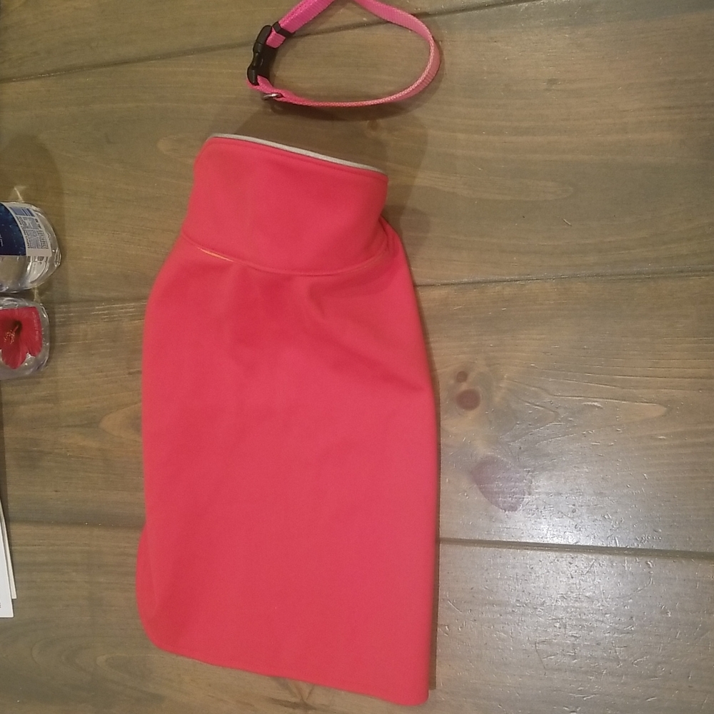 Dog collar and raincoat bundle